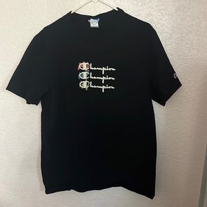 Black champion t shirt
